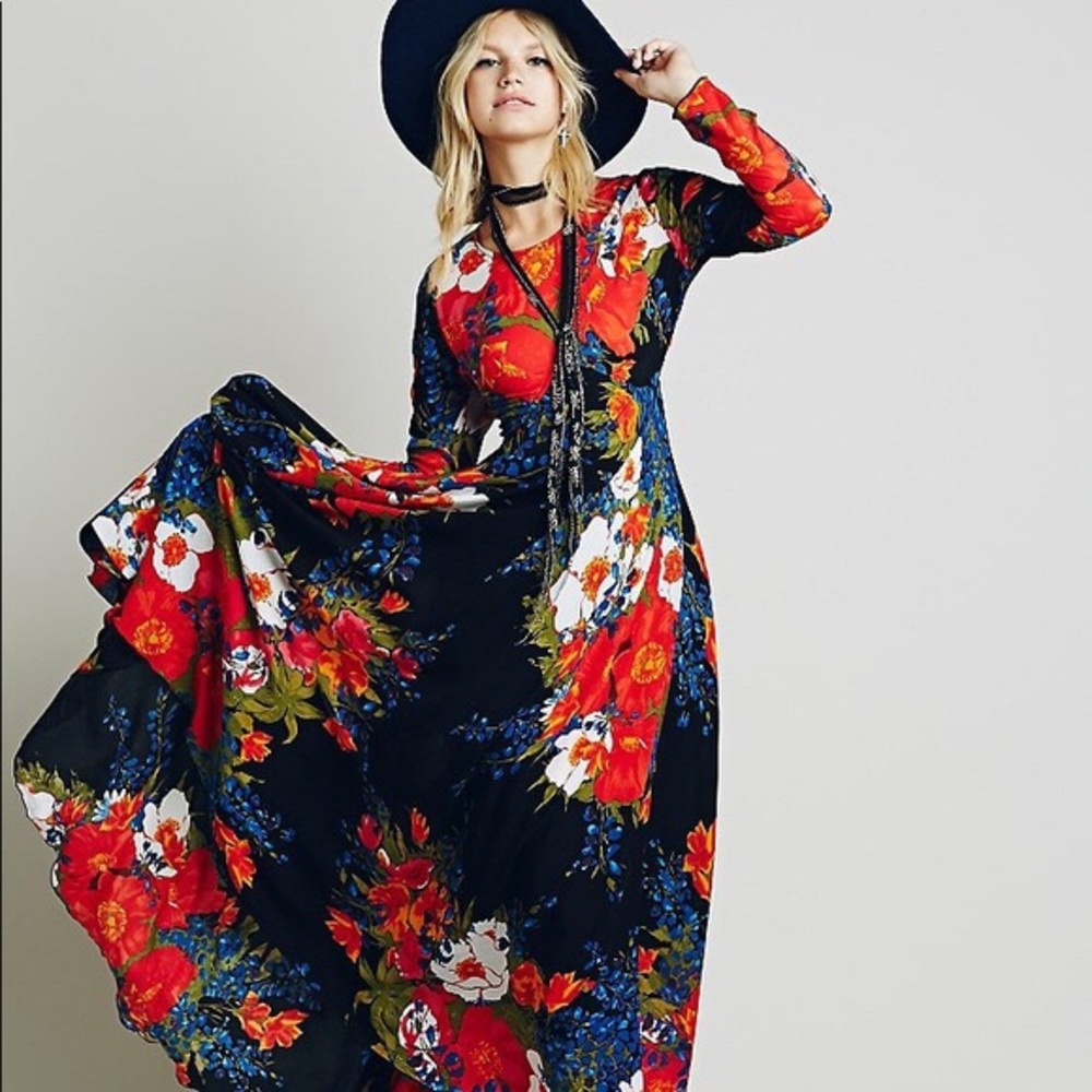RARE Free People First KISS Maxi Dress